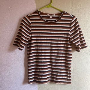 Forever 21 Ribbed Striped T